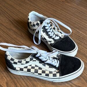 Vans Black White Checkerboard Low Top Shoes Women’s 8 Men’s 6.5